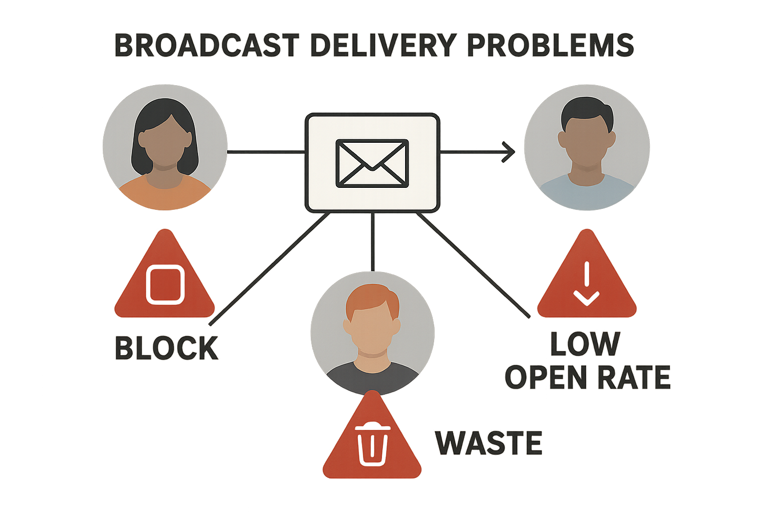 一斉配信の限界：なぜ「全員に同じ」では効果が出ないのか