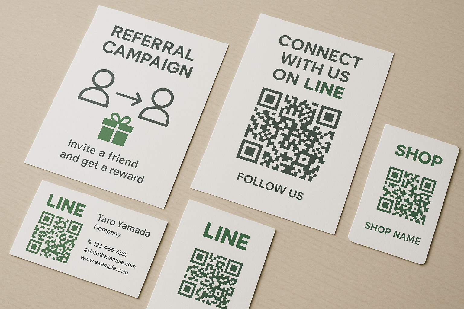 施策4〜5：名刺・チラシ・メールの活用と紹介キャンペーン